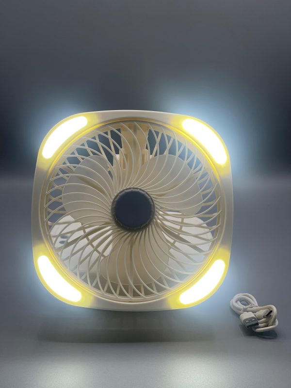 Folding Storage Lamp Fan 2000 Mah Portable Handheld Fan Usb Rechargeable Fan