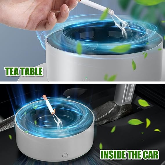 2-in-1 Air Purifier Quiet Ashtray, Ashtray