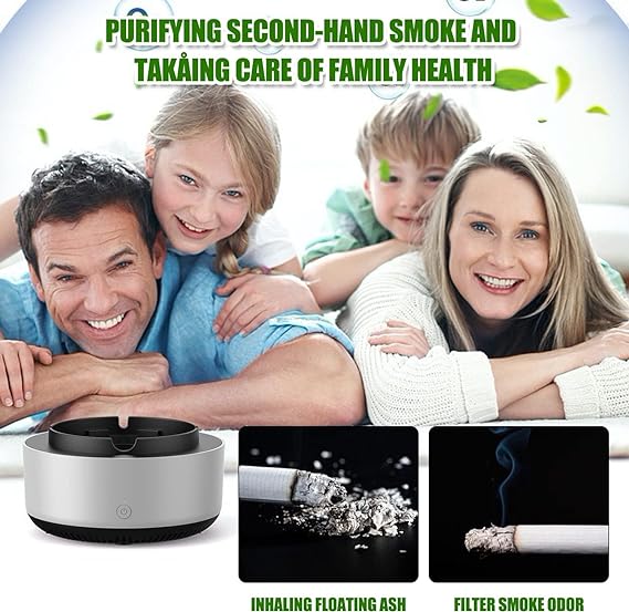 2-in-1 Air Purifier Quiet Ashtray, Ashtray