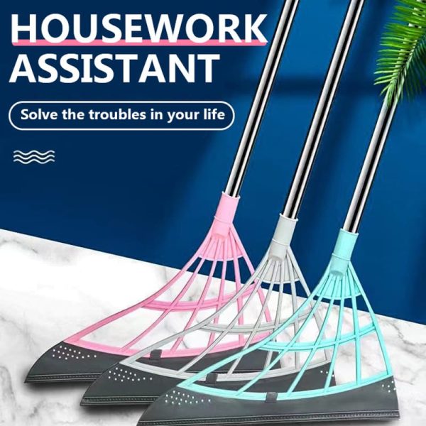 Washroom And Kitchen Wiper With Rubber Squeegee