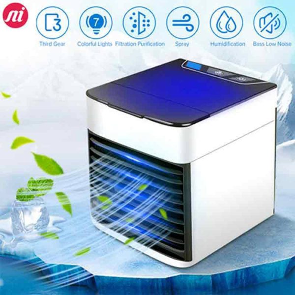 Air Ultra Portable Home Air Cooler | Portable Personal Air Conditioner,2x Cooling Power With Night Light Add Ice Cubes For Special Cooling