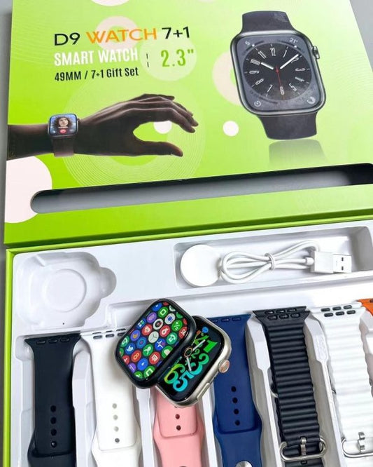 D9 Ultra Smart Watch Series 9 – 2.09″ Display | Bluetooth Calling | 7 Straps | Fitness & Sports Smartwatch For Android & Iphone