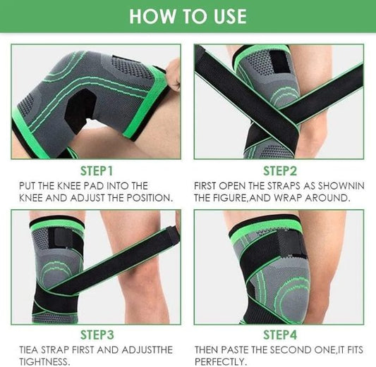 Knee Support Band For Pressure Weaving With 3d Weave Protection