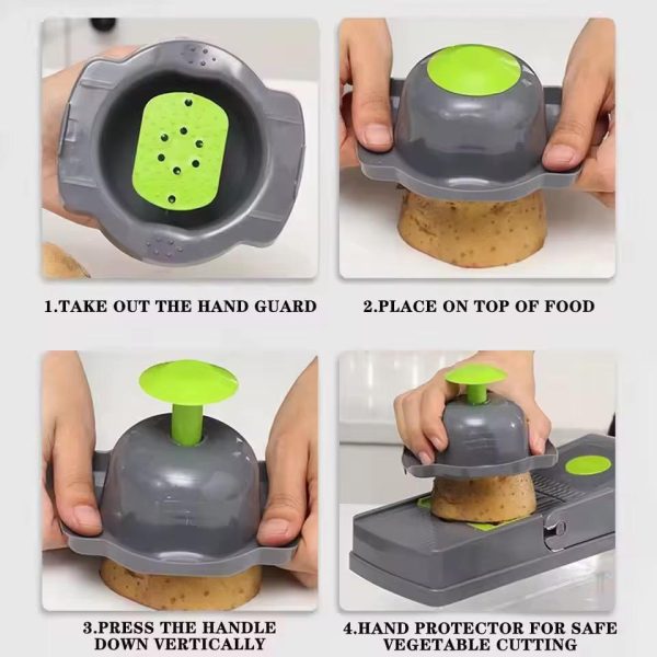Cutter Shredders Slicer With Basket Fruit Potato Chopper Carrot Grater