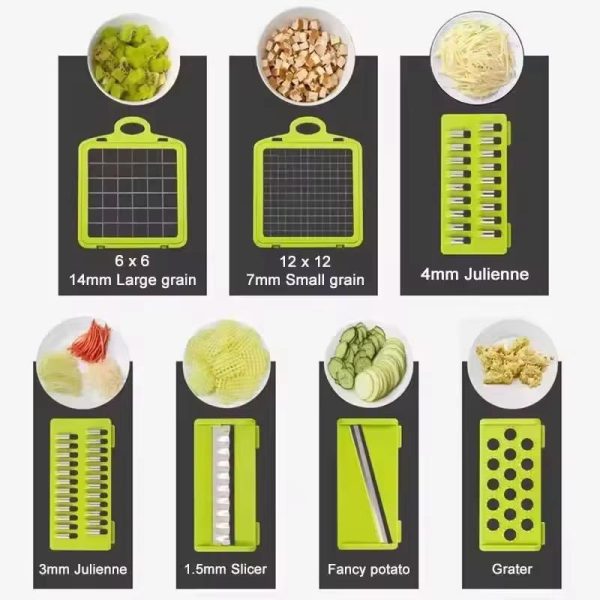 Cutter Shredders Slicer With Basket Fruit Potato Chopper Carrot Grater
