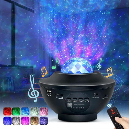 Colorful Starry Sky Galaxy Projector Nightlight Child Bluetooth Usb Music Player Star Night Light Romantic Projection Lamp Gift